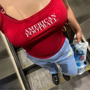 Target Red American Football Women's Tank Top